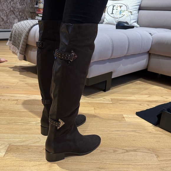 Le Pepe brown suede leather over the knee boots Italian size 37 NEW - Picture 12 of 13